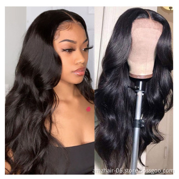 Loose Wave 4x4 5x5 Lace Closure Wig Pre Plucked Wholesale Raw Indian Virgin Human Hair Hd Full Lace Front Wig For Black Women